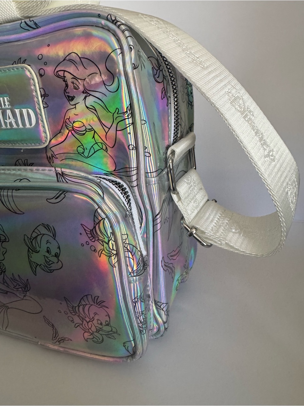 Disney The Little Mermaid Holographic BuckleDown Crossbody Bag - Picture 5 of 8